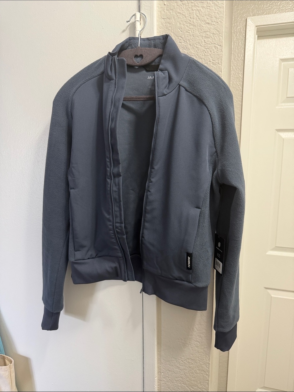 Jaanuu hybrid fleece bomber jacket